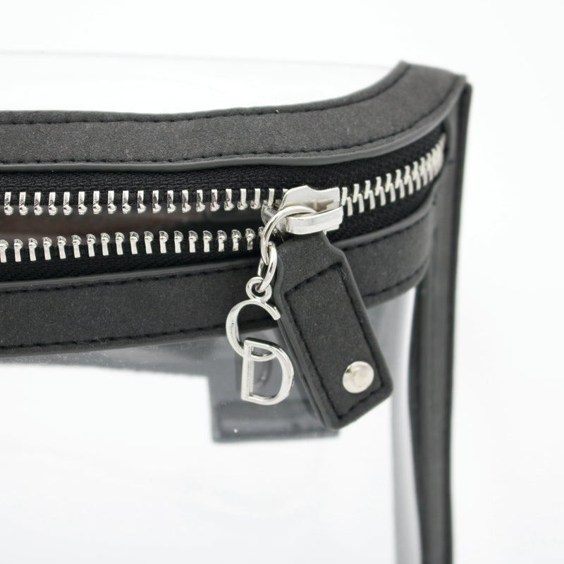 Belt Bag - Clear Bag with Cool Gray and Silver Accents