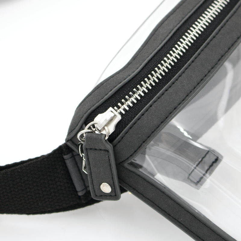 Belt Bag - Clear Bag with Cool Gray and Silver Accents