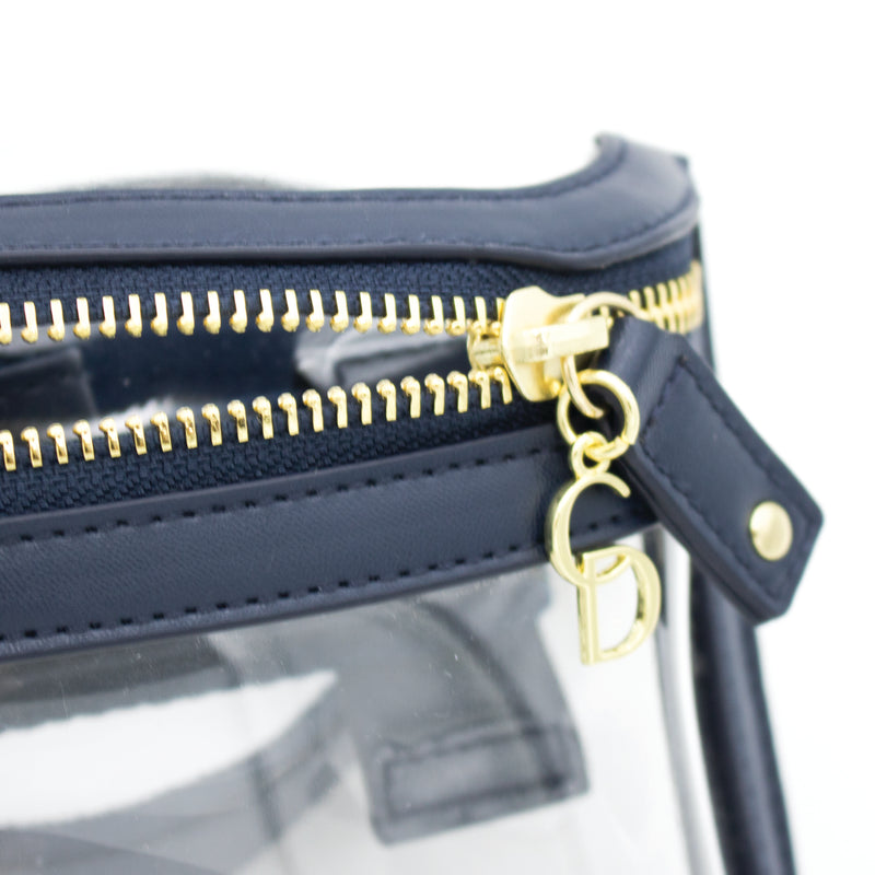 Belt Bag - Clear Bag with Navy and Gold Accents
