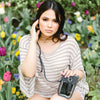 Cell Phone Crossbody - Clear Bag with Cool Gray and Silver Accents