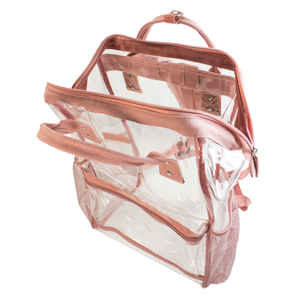 VS PINK UNIVERSITY OF LOUISVILLE CLEAR BACKPACK