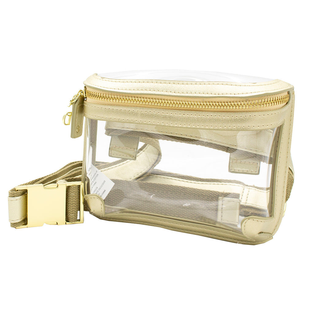 Belt Bag - Clear Bag with Gold Accents