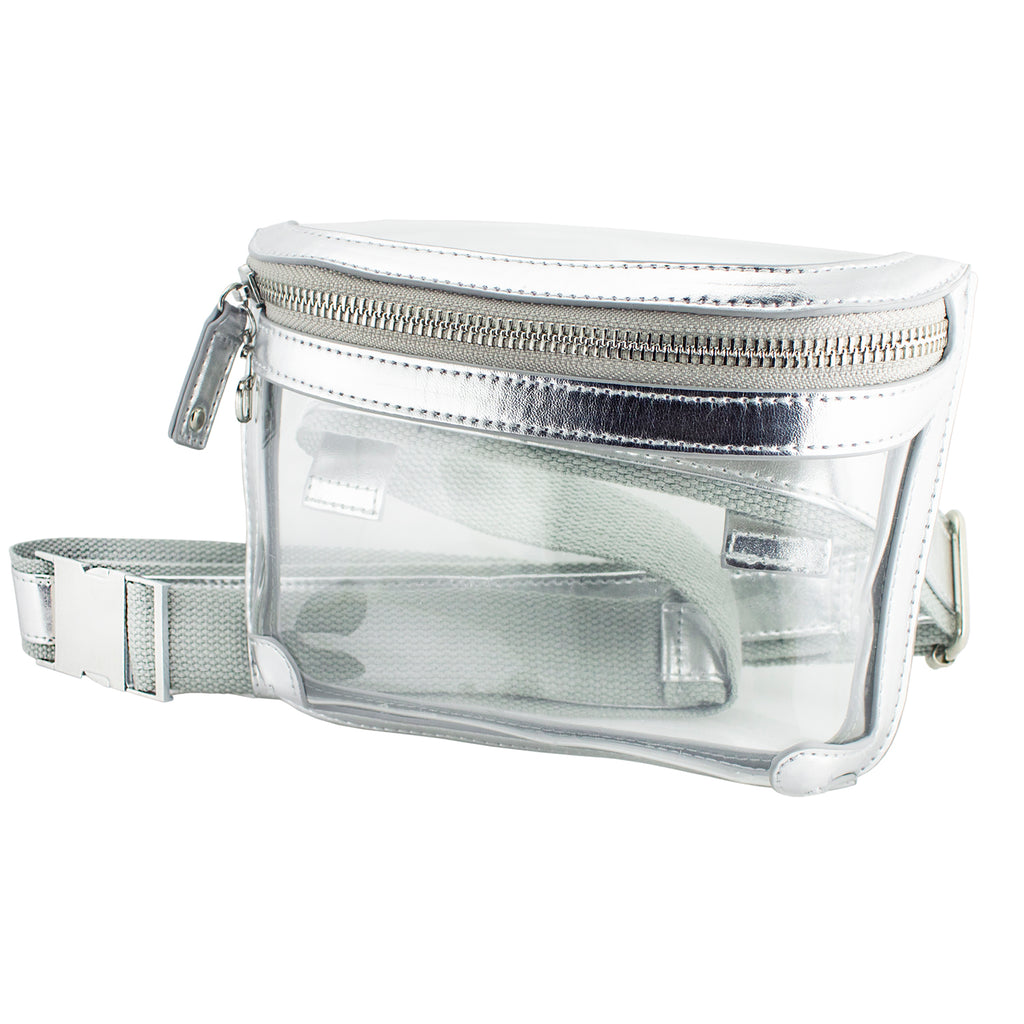 Belt Bag - Clear Bag with Silver Accents