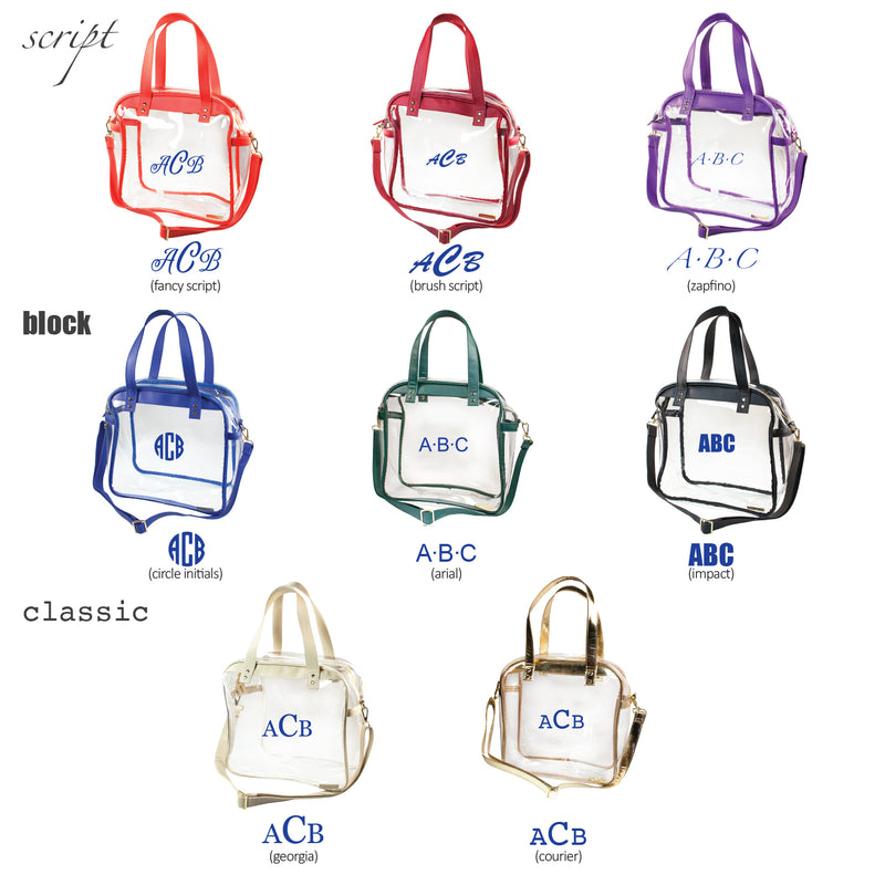 Carryall Tote - Royal Blue and Clear