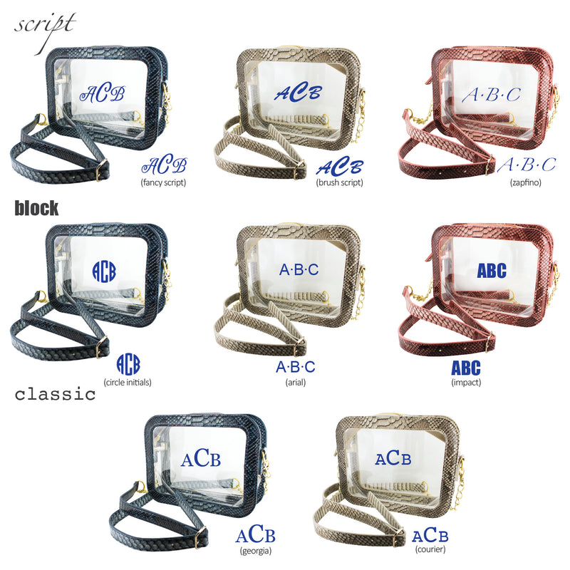 Camera Crossbody - Clear Bag with Midnight Accents