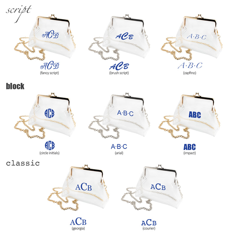 Kiss Lock Crossbody - Clear Bag with Gold Accents