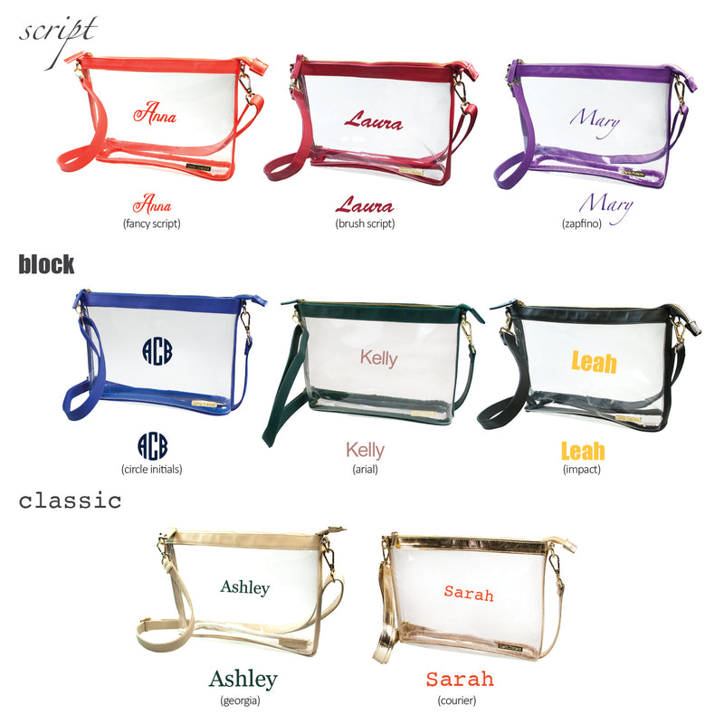 Large Crossbody - Tan and Clear