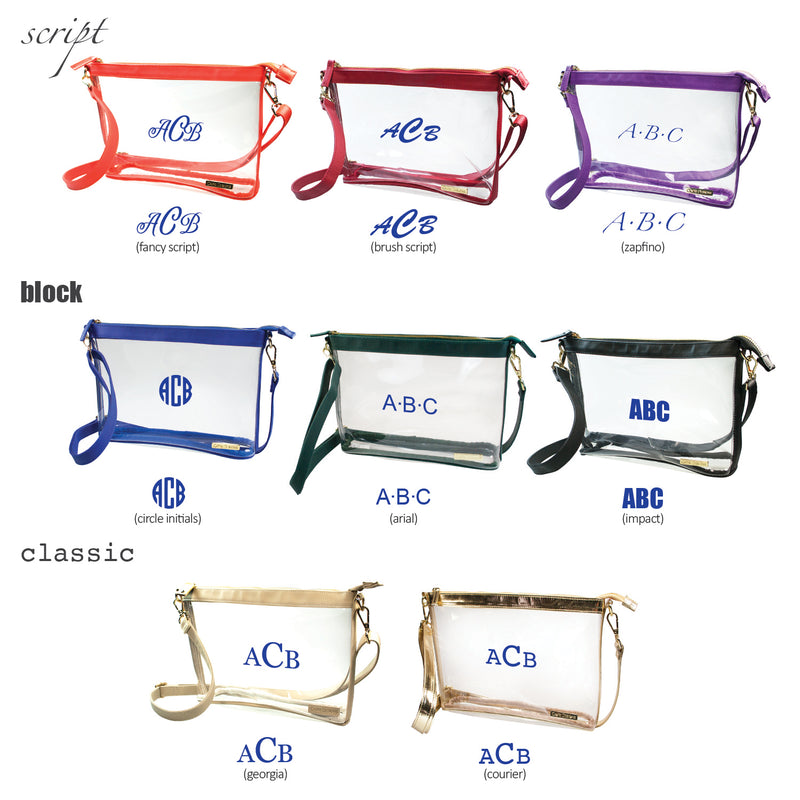 Large Crossbody - Royal Blue and Clear