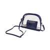 Half Moon Crossbody - Clear Bag with Navy Accents