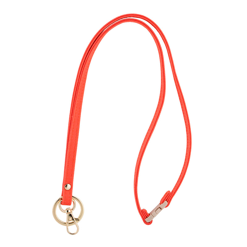 Mix & Match Lanyard - Orange with Gold Accents