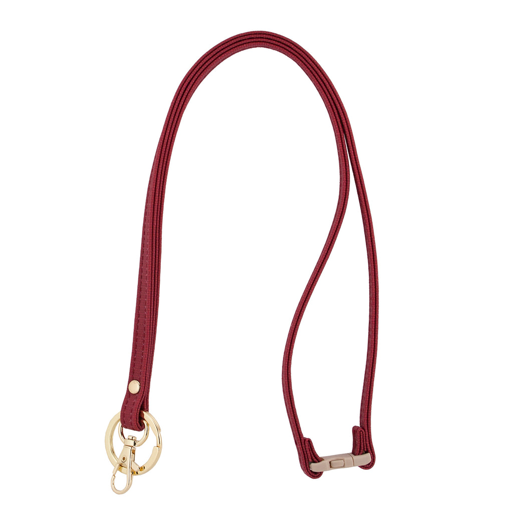 Mix & Match Lanyard - Crimson with Gold Accents