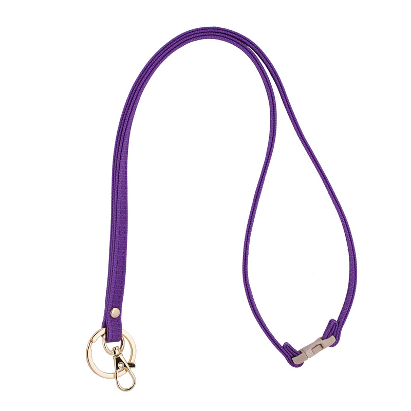 Mix & Match Lanyard - Purple with Gold Accents