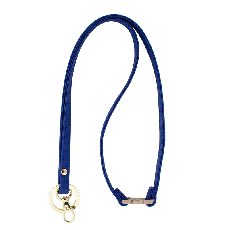 Mix & Match Lanyard - Royal Blue with Gold Accents