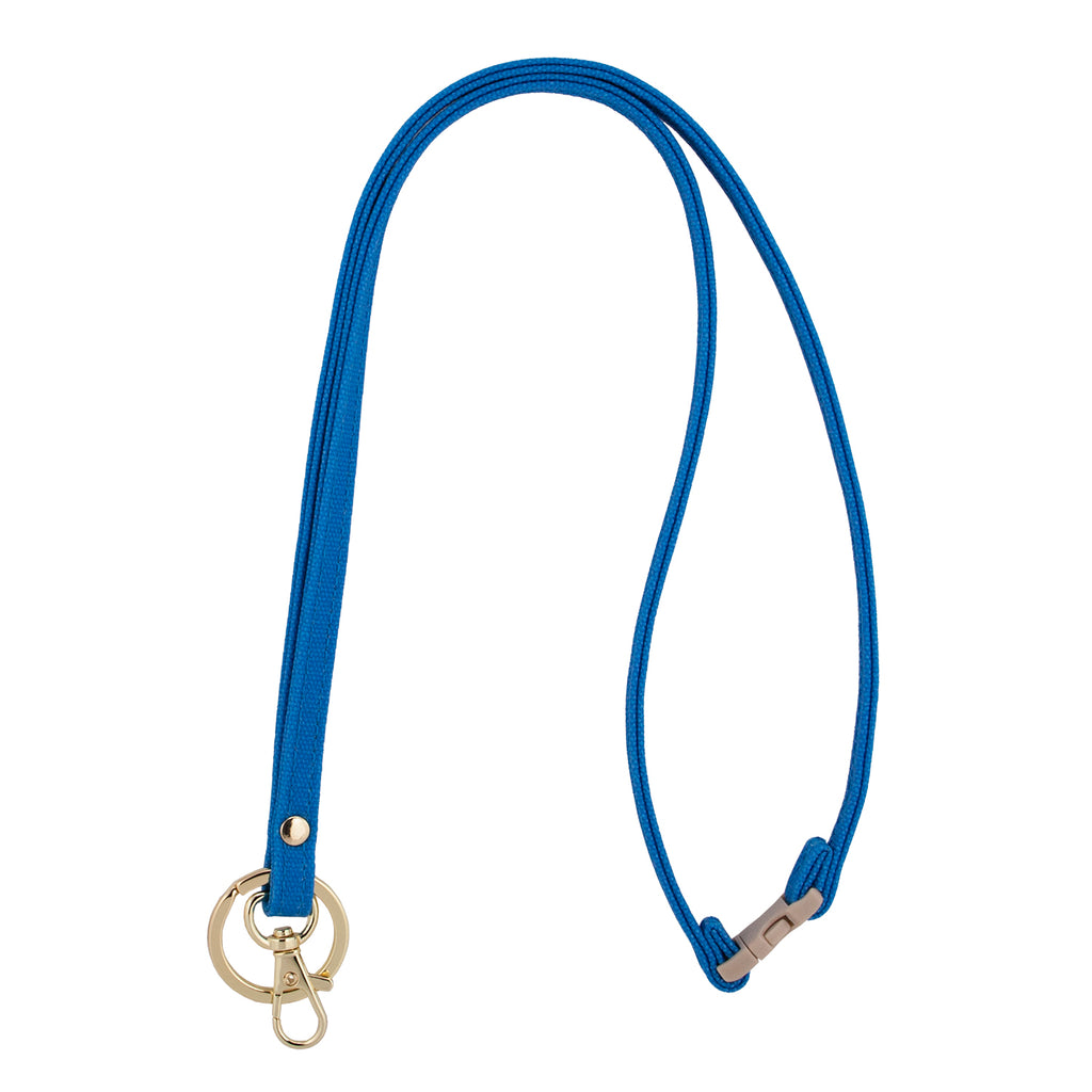 Mix & Match Lanyard - Light Blue with Gold Accents