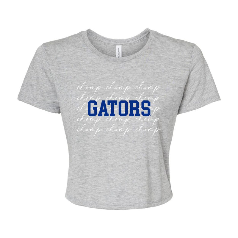 University of Florida College Script Crop Short Sleeve T-shirt in Gray