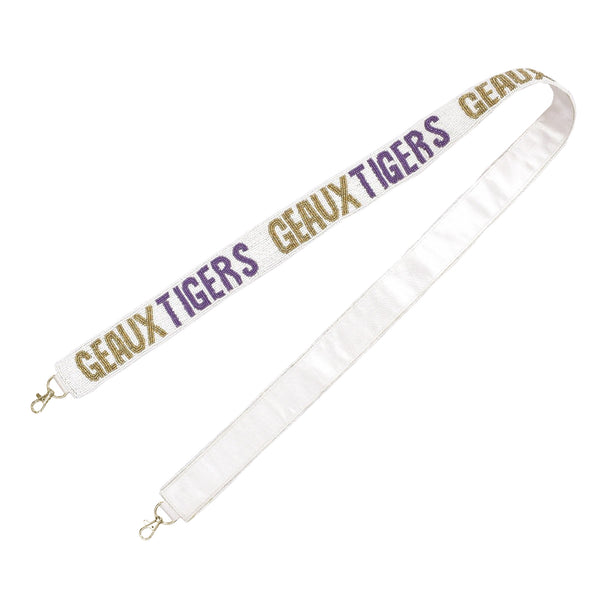 Louisiana State University Beaded Purse Strap Clear Stadium Bags by