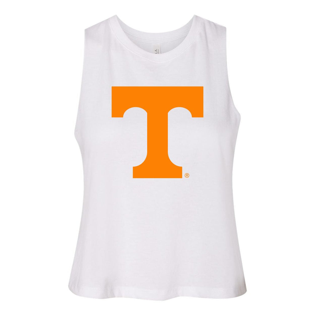 University of Tennessee, Knoxville Endzone Women's Racerback Crop Tank in White