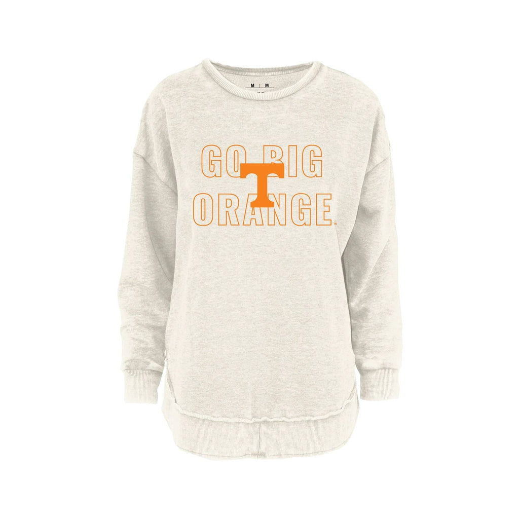 University of Tennessee - Outline Poncho Fleece Crew in Ivory