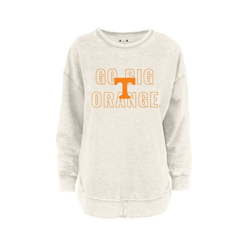 University of Tennessee - Outline Poncho Fleece Crew in Ivory