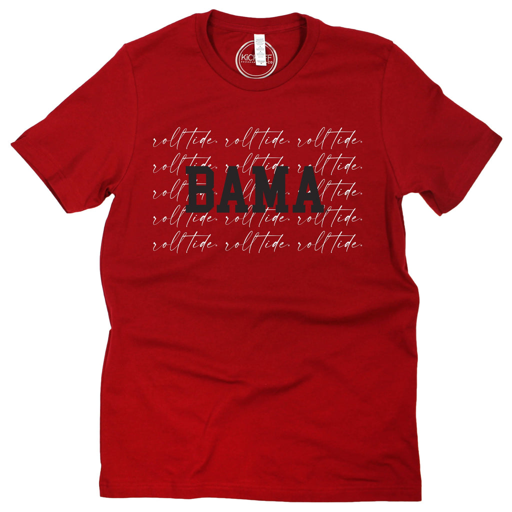 University of Alabama (The) College Script Short Sleeve T-shirt in Crimson